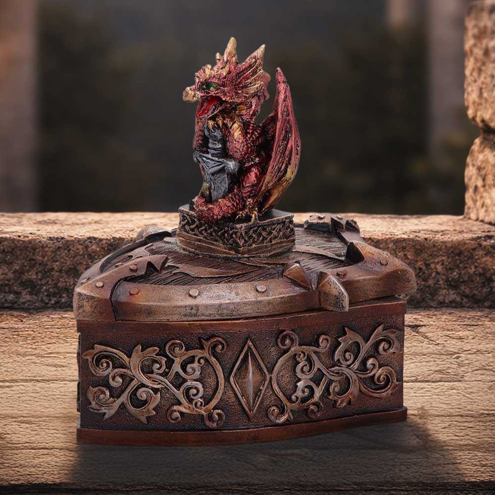 Nemesis Now - Hoard Defender Decorative box - Dragon - Red